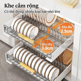 Gslife Kệ Để Đồ Tủ Bếp Inox ,Kệ Đựng Đồ Đa Năng, Kệ Đựng Gia Vị