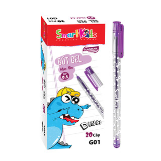 Combo 12 Bút gel Smartkids Dino G01 0.5mm dành cho bé tiểu học