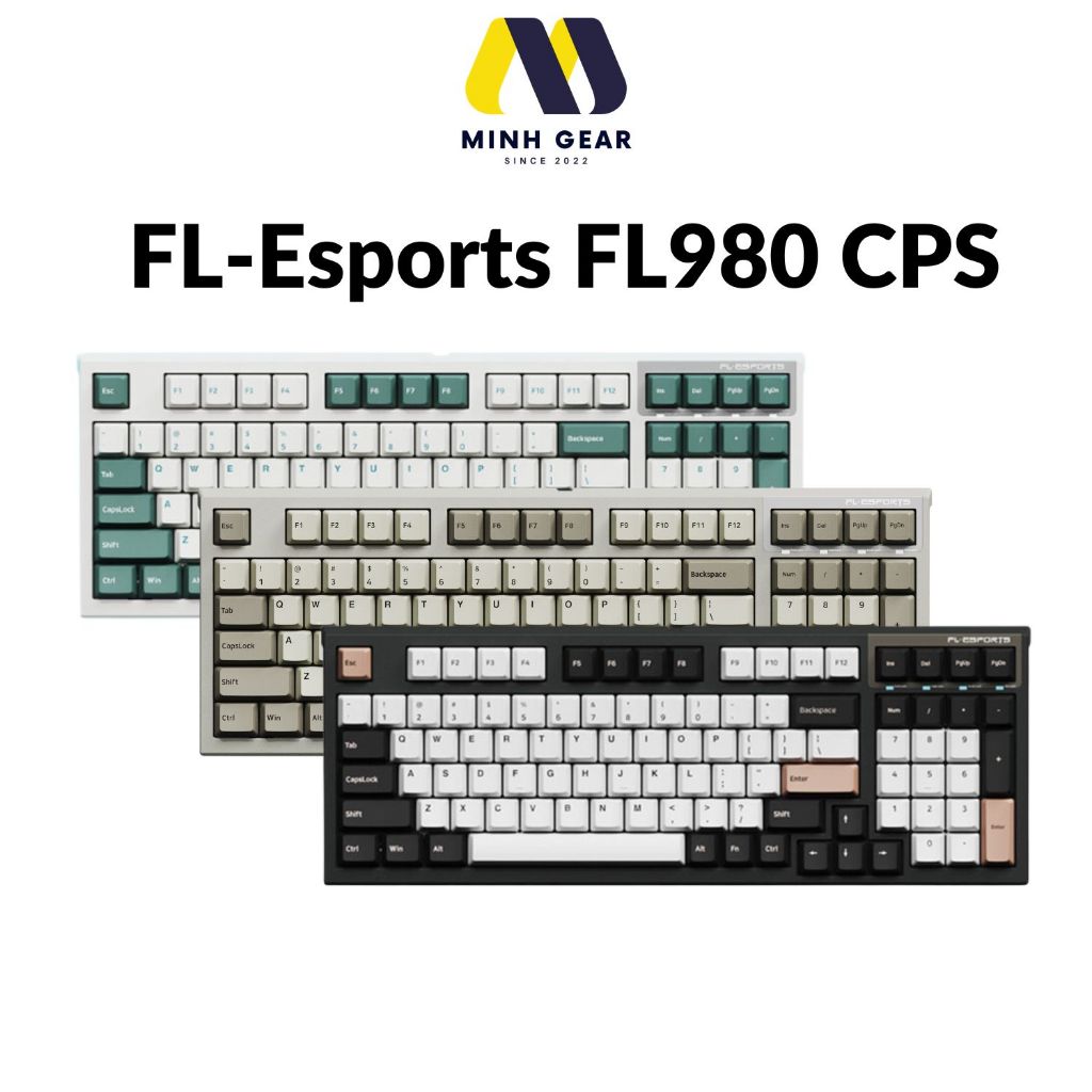 FL980 CPS - Bàn phím cơ FL-Esports FL980 CPS Aqua Green / White Olivia ...