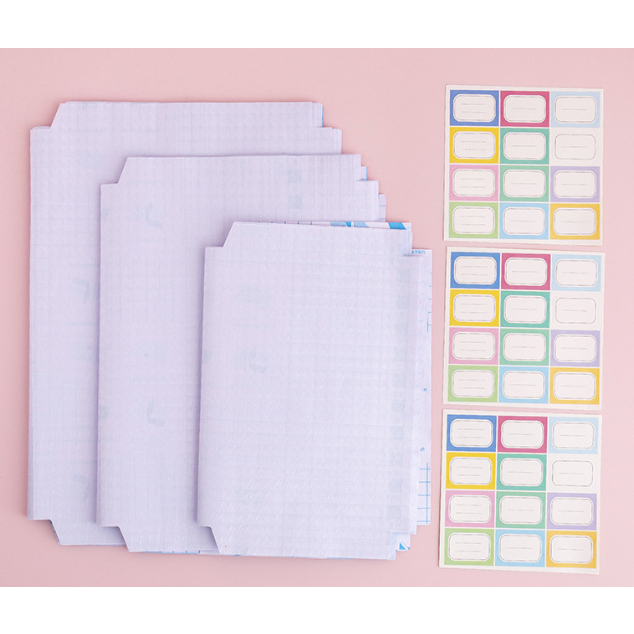 Ảnh Decal bọc sách vở 5 tờ trong suốt nhiều size cho tập, sách giáo khoa, truyện, a4 - Nhà Sách Tâm An 3