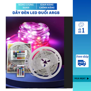 Dây đèn led đuổi ARGB 16 triệu màu, cảm biến âm thanh trực tiếp, điều khiển bằng điện thoại