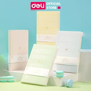 Sổ tay ghi chép Bìa Da Cao Cấp Deli 192/224 trang 96/112 tờ 80gsm, Chống Nước, Làm Quà Tặng Sang Trọng