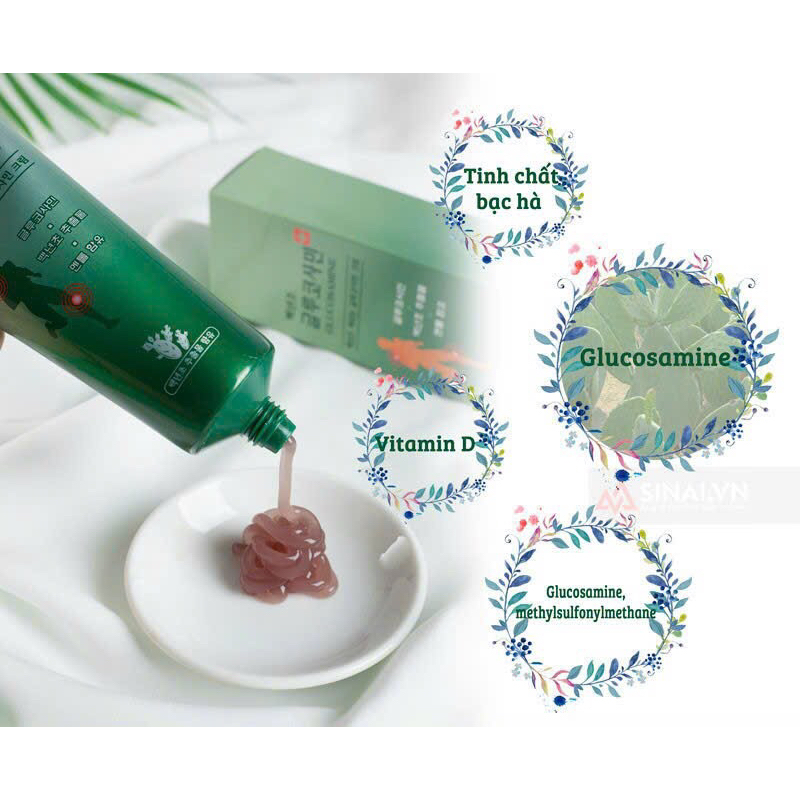 DẦU LẠNH HÀN QUỐC GLUCOSAMI, GIAMR ĐAU NHỨC XƯƠNG KHỚP, CỎ, VAI,GÁY
