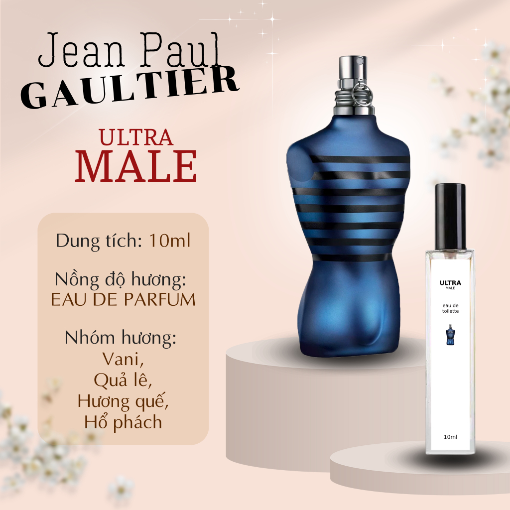 Nước Hoa Nam Ultra Male Chiết 10ml - Phong Cách Sexy, Gợi Cảm, Cuốn Hút