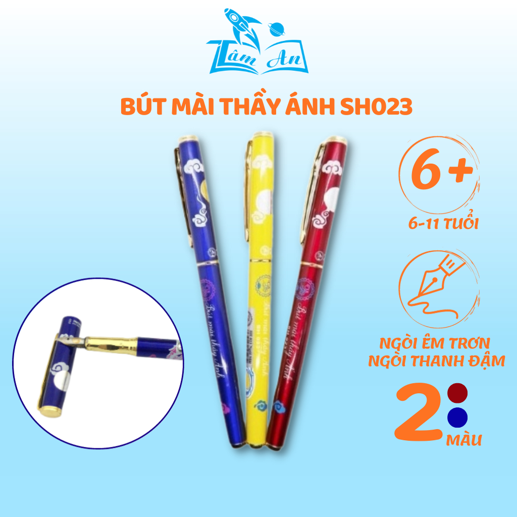 Ảnh Bút mài thầy ánh SH023 luyện chữ đẹp cho học sinh, ngòi bút mài êm trơn, thanh đậm - Nhà sách Tâm An 1