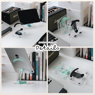 Giá đỡ xoay 360 Acrylic Mini đa năng dành tablet, smartphone - Thiết kế tối giản, hỗ trợ viết vẽ, gấp gọn by meober