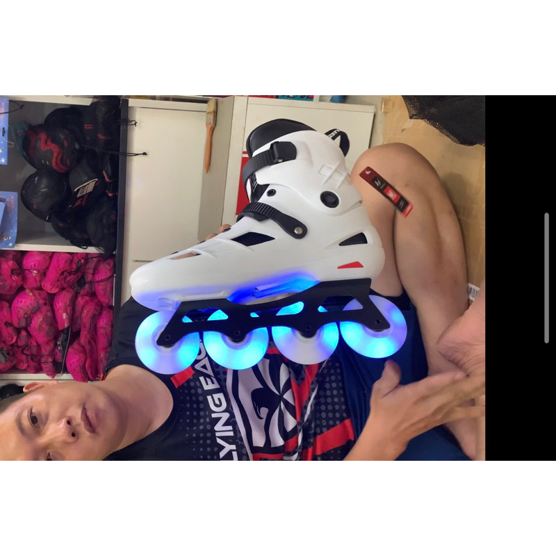(Được chọn màu bánh) Giày patin Freestyle Pro full 8 bánh phát sáng cao ...