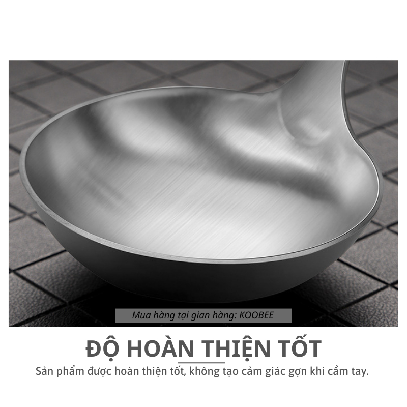 Muỗng Múc Canh Cao Cấp KOOBEE – Inox 304 Sang Trọng | Vá Muôi Ăn Lẩu Chuyên Dụng | NB95