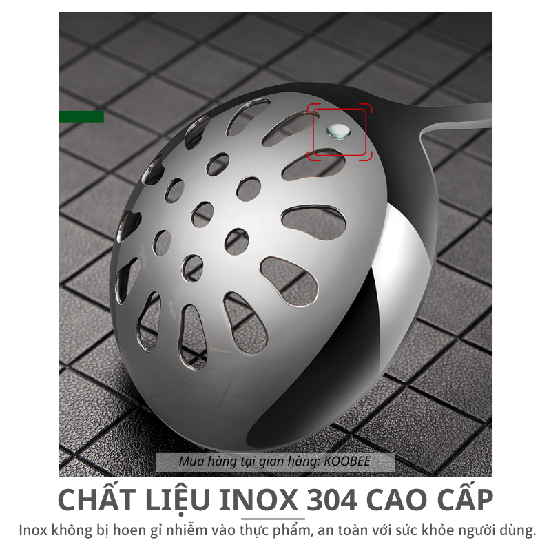 Muỗng Múc Canh Cao Cấp KOOBEE – Inox 304 Sang Trọng | Vá Muôi Ăn Lẩu Chuyên Dụng | NB95