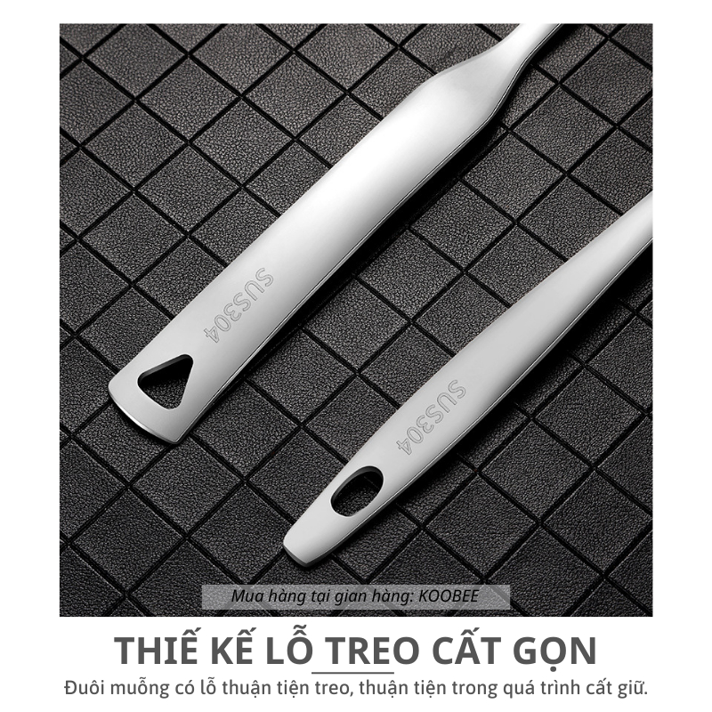 Muỗng Múc Canh Cao Cấp KOOBEE – Inox 304 Sang Trọng | Vá Muôi Ăn Lẩu Chuyên Dụng | NB95
