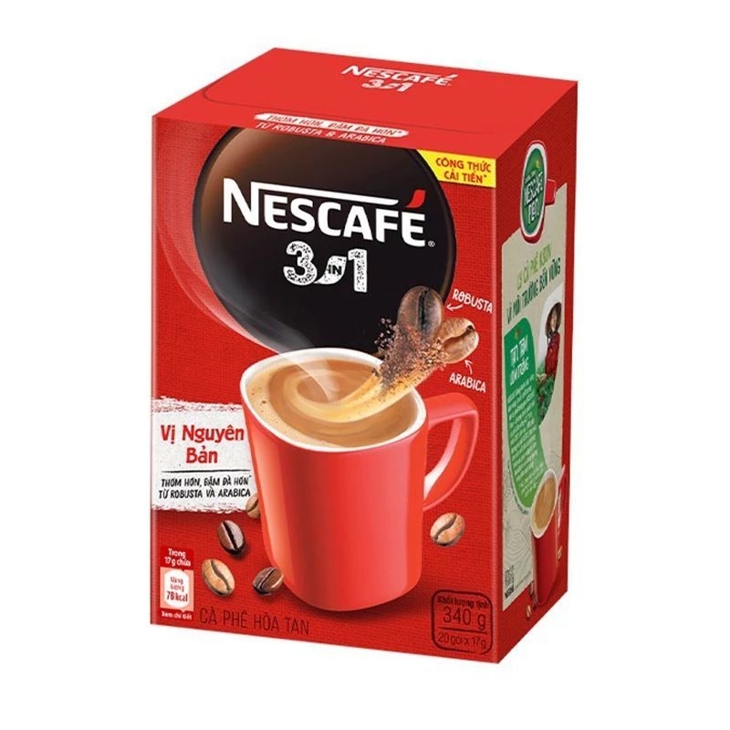 NESCAFE Sữa 3in1 Đỏ (Hộp 340gr 20 gói x 17gr) | Shopee Việt Nam