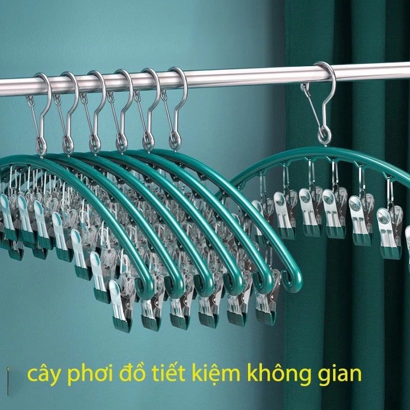 Móc Treo Quần  Áo Trẻ Nhỏ Có Khóa Chống Gió - Kẹp quần áo Chống Trượt Chất Liệu chắc chắn
