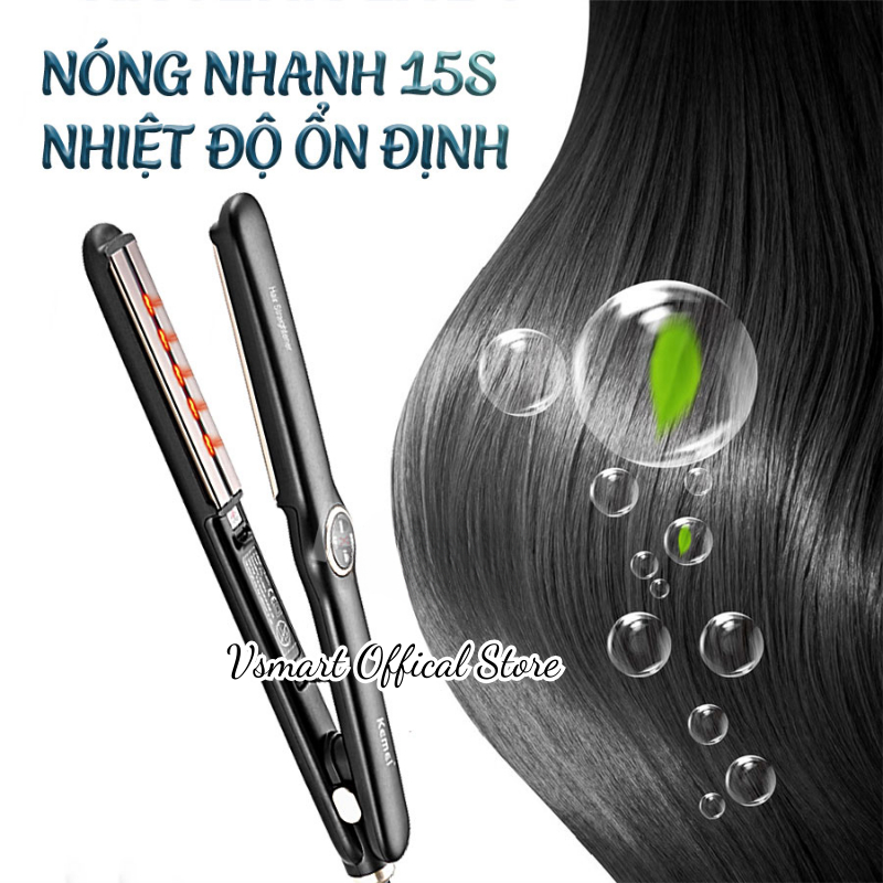 🚚Hỏa Tốc🚚Máy Uốn Tóc Kiêm Duỗi Tóc Mini 3 in 1 Có Thể Điều Chỉnh Nhiệt Độ