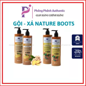 DẦU GỘI - XẢ GỪNG/ ARGAN OIL GINGER BOOTS MATURE'S SERIES MOISTURISED HAIR & SOOTHED SCALP CHAI 480ML