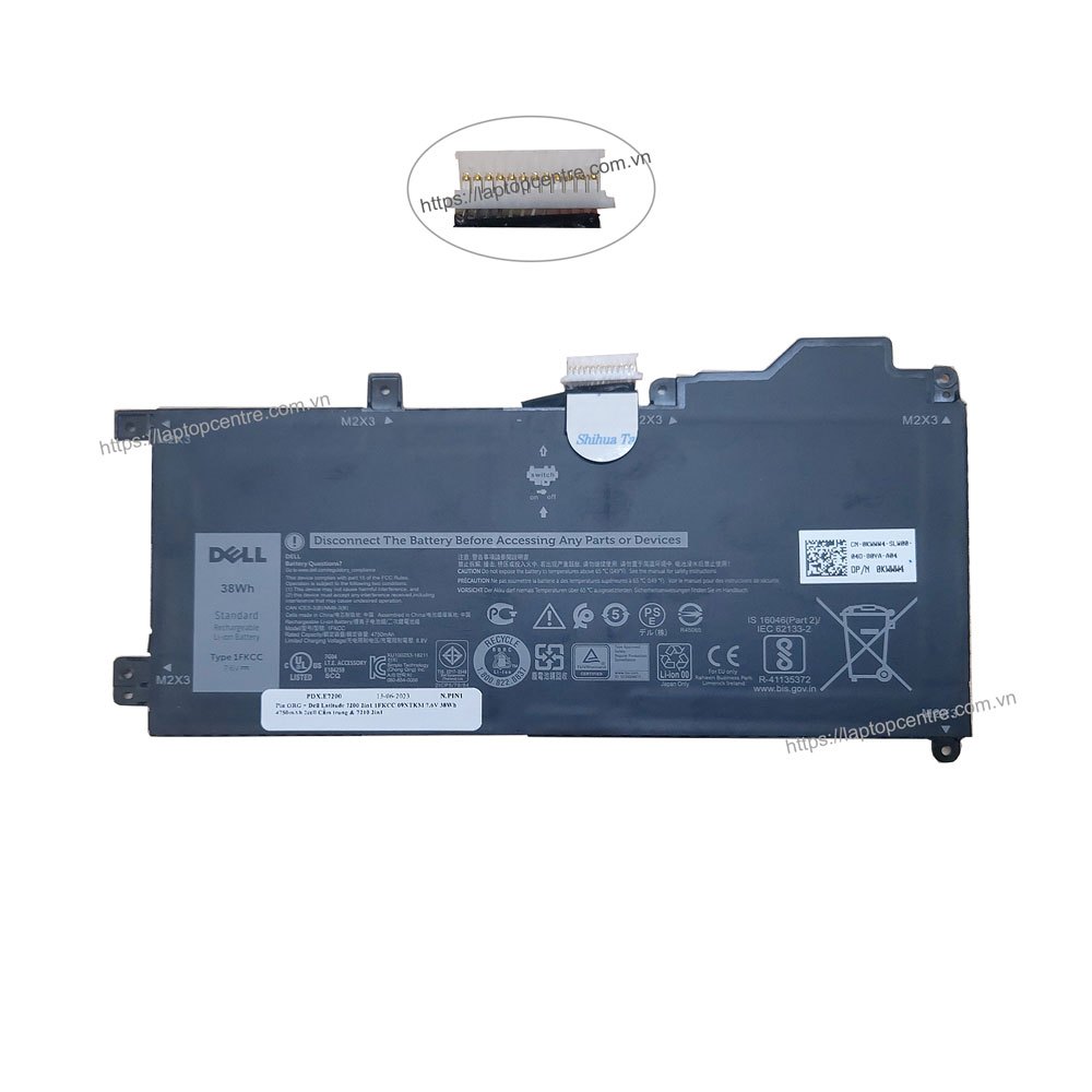 Pin Dell Latitude 7200 2-in-1 1FKCC 09NTKM 7,6V 38Wh 4750mAh 2cell ...
