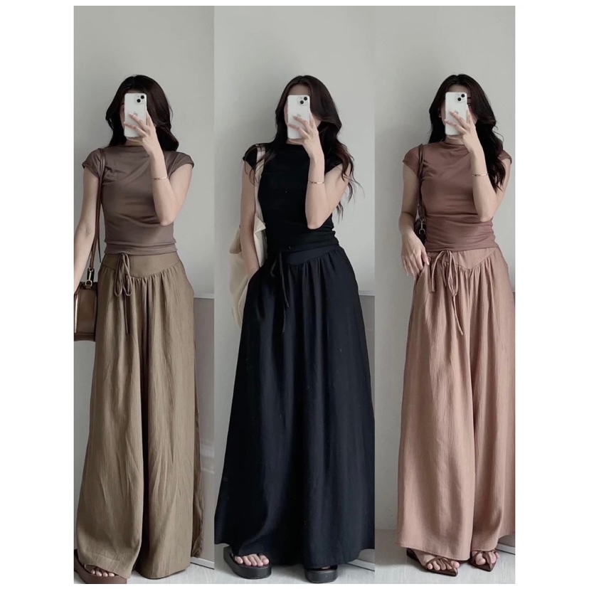 M108-Quần đũi ống rộng phong cách Hàn Quốc