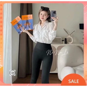 Quần legging cạp cao 6cm gen bụng chất umi hàn cao cấp