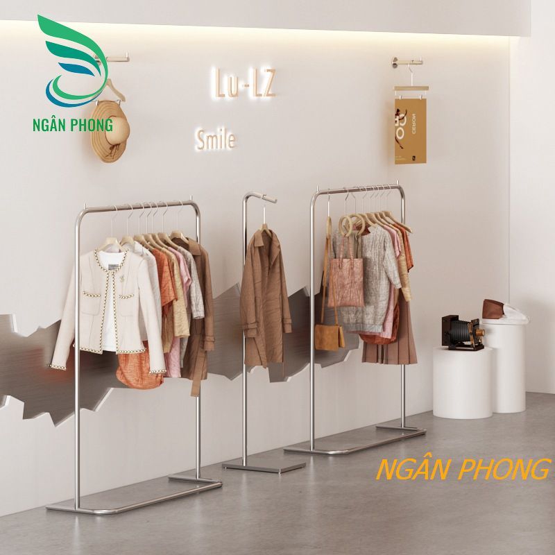 SÀO TREO QUẦN ÁO SHOP THƠI TRANG INOX- MÂU NP1 | Shopee Việt Nam