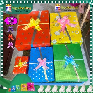 [TẶNG NƠ] HỘP QUÀ TẶNG DẸP CHỮ NHẬT GIẤY KIẾNG LOẠI DÀY ĐỦ SIZE - HỘP QUÀ GIẤY KIẾNG DẸP QUÁ ĐẸP