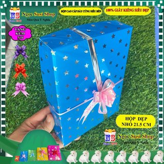 HỘP QUÀ CHỮ NHẬT GIẤY KIẾNG DẸP ĐỦ SIZE LOẠI DÀY + TẶNG KÈM NƠ - HỘP GÓI QUÀ GIẤY KIẾNG QUÁ ĐẸP