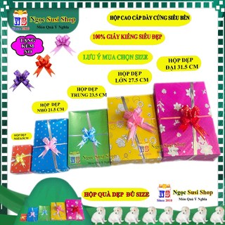 [TẶNG NƠ] HỘP QUÀ TẶNG DẸP CHỮ NHẬT GIẤY KIẾNG LOẠI DÀY ĐỦ SIZE - HỘP QUÀ GIẤY KIẾNG DẸP QUÁ ĐẸP