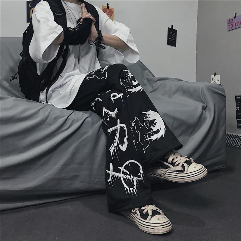 Quần jogger nam thể thao đẹp Unisex ống rộng, chất thun nỉ dày dặn Họat Hình Ống Rộng - Unisex L1