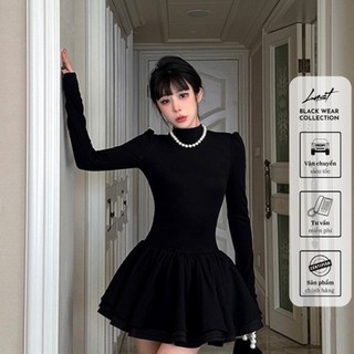 Váy đen cao cấp dáng phồng cổ điển cao cấp LUST chất liệu dày dặn thiết kế đẹp - M188