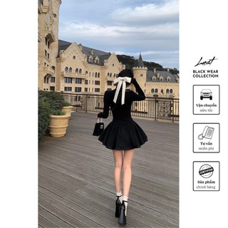 Váy đen cao cấp dáng phồng cổ điển cao cấp LUST chất liệu dày dặn thiết kế đẹp - M188