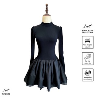 Váy đen cao cấp dáng phồng cổ điển cao cấp LUST chất liệu dày dặn thiết kế đẹp - M188