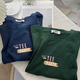 áo thun phông nữ nam 3158 KONOVA in chữ TEE PARTY basic chất liệu cotton khô loại 1 thoáng mát
