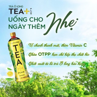 [SALE 15.7] Thùng 12 Chai Trà Ô long Tea+ Vị Chanh (1000ml/chai)