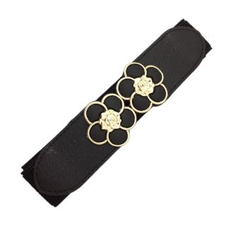 Đai váy liền, đai đầm, đai áo sơ mi, jumpsuit bản rộng 4cm, chất liệu co giãn, móc khóa kim loại họa tiết bông hoa W60