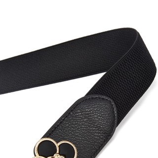 Đai váy liền, đai đầm, đai áo sơ mi, jumpsuit bản rộng 4cm, chất liệu co giãn, móc khóa kim loại họa tiết bông hoa W60