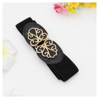 Đai váy co giãn, đai đầm, áo sơ mi, jumpsuit bản rộng, chất liệu co giãn, móc khóa kim loại họa tiết hoa văn cổ điển W61