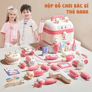 Đồ chơi bác sĩ cho bé nhập vai mô phỏng thiết bị y tế thật, y tá, nha sĩ, khám răng.