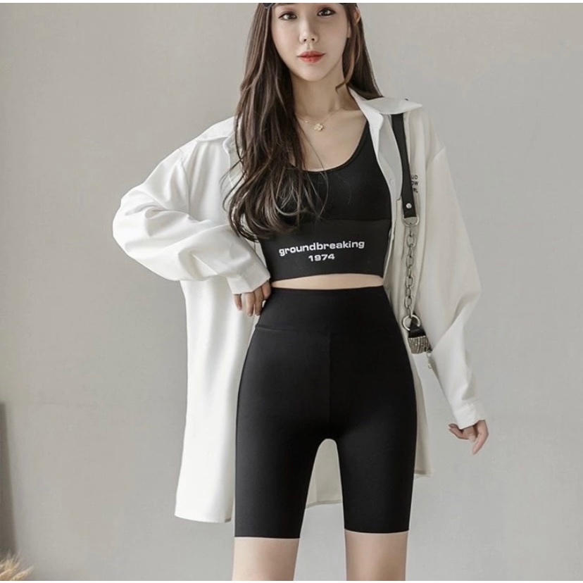 M115-Quần Legging Ngố Cạp Cao Gen Bụng siêu Hack Dáng