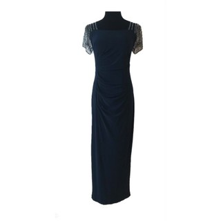 Đầm dạ hội đính cườm xanh navy