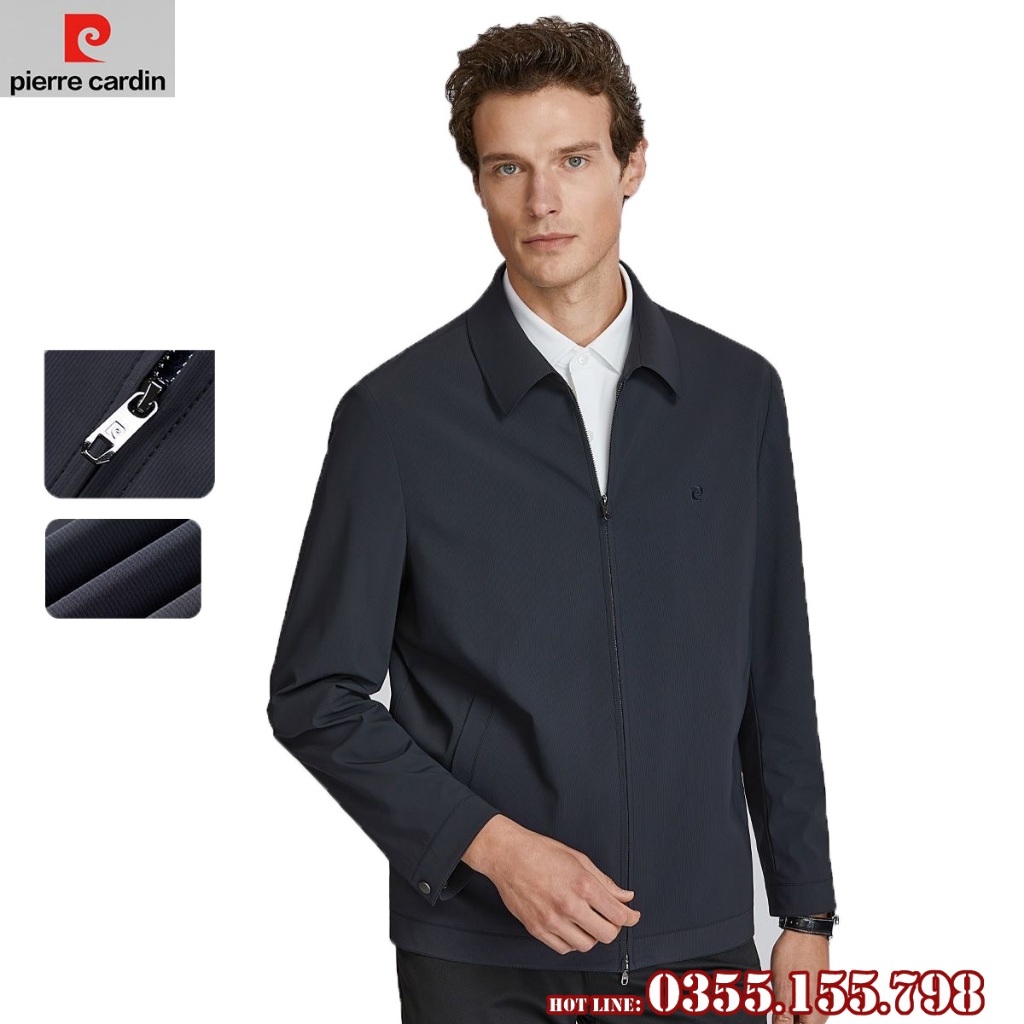 áo khoác pierre cardin chất polyester, logo thêu cao cấp. | Shopee Việt Nam