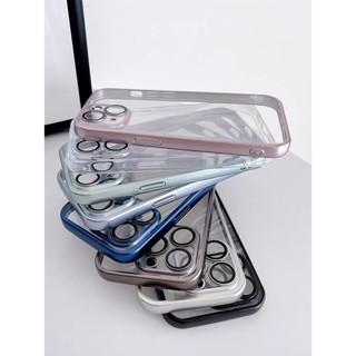 Ốp TOTU mềm lưng trong viền màu bảo vệ mắt camera cho iPhone 15 Pro Max 15pro 15plus 15