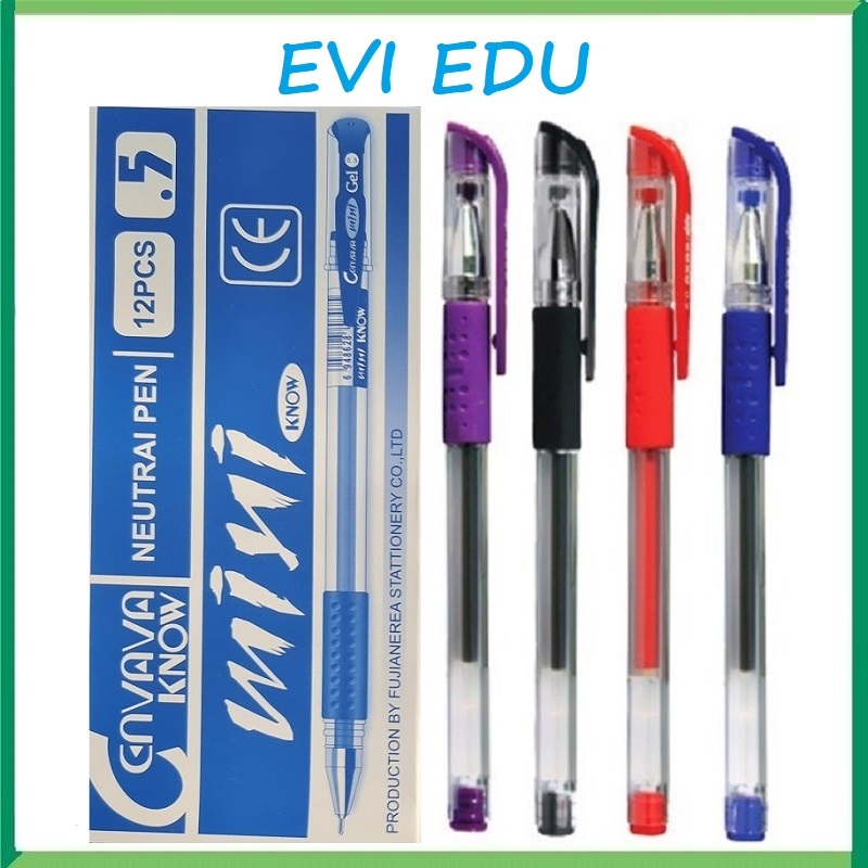 Hộp 12 cây bút gel nước mini Cenvava / Bút gel mini viết êm trơn ngòi 0 ...