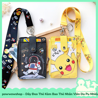 [Sẵn VN - Hỏa Tốc] Bao Thẻ Da Pu Kèm Dây Đeo 42cm Kiêm Ví Tiện Dụng Phong Cách Nhân Vật Hoạt Hình Anime Manga 3