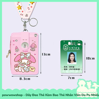 [Sẵn VN - Hỏa Tốc] Bao Thẻ Da Pu Kèm Dây Đeo 42cm Kiêm Ví Tiện Dụng Phong Cách Nhân Vật Hoạt Hình Anime Manga 3