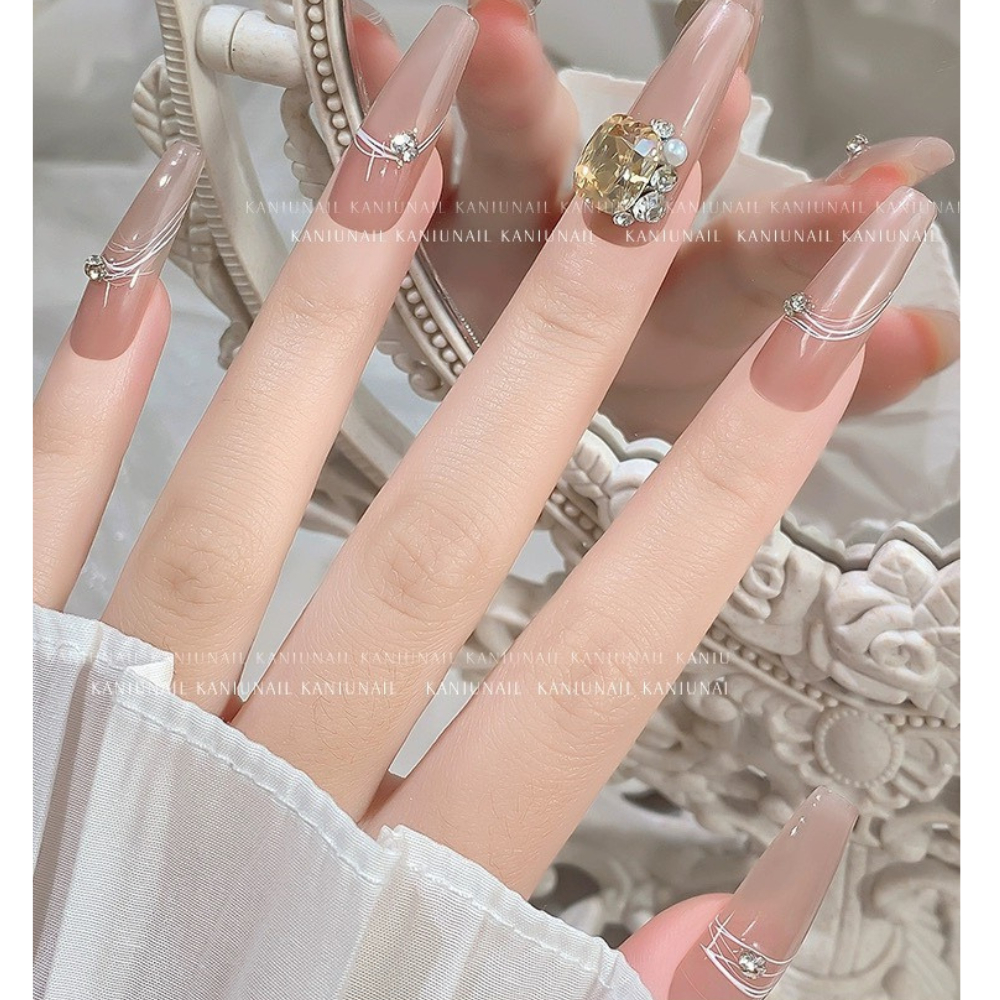 Set 28 viên đá khối mix sẵn nails charm đá cao cấp chụm sẵn đính móng ANGELICA SMDC28v