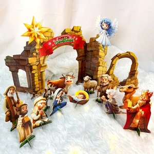 Bộ Lắp Ráp Mô Hình Hang Đá Giáng Sinh Chibi 28cm TAYTA