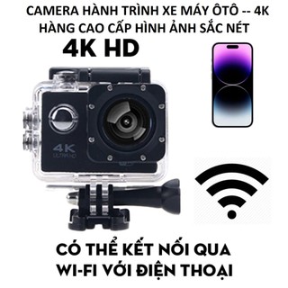 (Loại Tốt) Camera hành trình 4K Ultra , 1080 HD gắn xe máy , mũ bảo hiểm hàng cao cấp chất lượng sắc nét