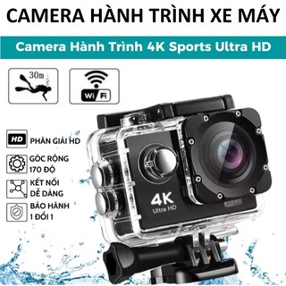 (Loại Tốt) Camera hành trình 4K Ultra , 1080 HD gắn xe máy , mũ bảo hiểm hàng cao cấp chất lượng sắc nét