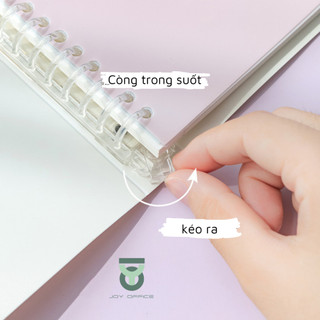 BINDER SỔ CÒNG màu MACARON A5/B5 giấy kẻ ngang [JOY OFFICE]