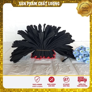 Bịch 12 đôi găng tay sợi mút đen xám, găng tay mút xám đen