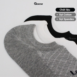Combo 5 đôi tất nam đi giày lười GOMTAT, chất liệu cotton dày dặn thoáng khí, cực êm chân - LUXIS-S08-CB5