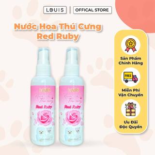 Nước Hoa Cho Chó Mèo Louis Red Ruby 100ml, Xịt Thơm Khử Mùi Thú Cưng Dưỡng Lông Thơm Lâu Chính Hãng